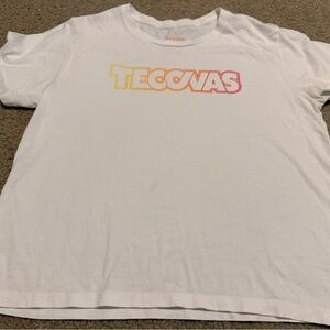 Tecovas White T-Shirt with Orange Accents